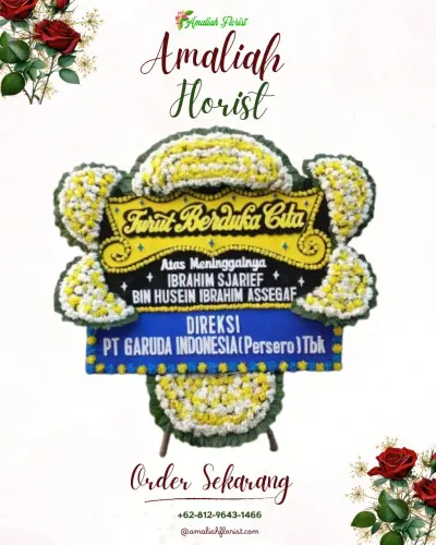 Papan Bunga Duka di Taman Sidoarjo