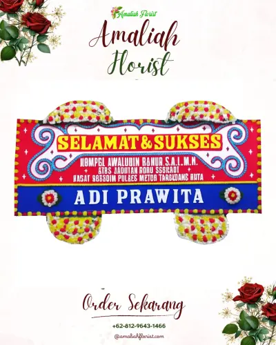Karangan Bunga Ucapan Selamat di Taman Sidoarjo